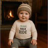 long sleeve graphic bodysuit | crawl walk ride