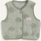 children's merino wool vest - stone grey