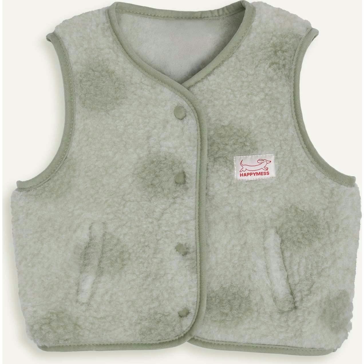 children's merino wool vest - stone grey