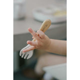 Silicone & Wooden Spoon & Spork Set
