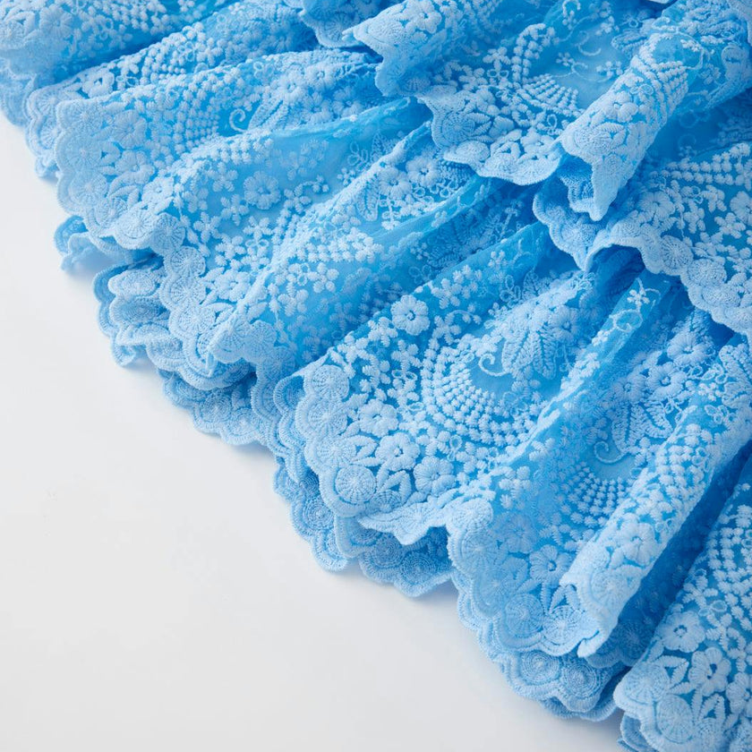 Paloma Lace Frill Mini Dress