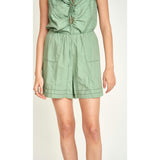 Woodstock Long Line Shorts, Green