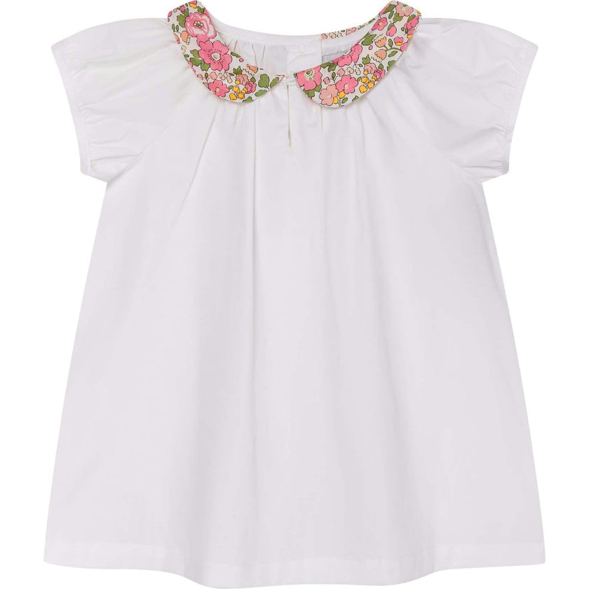 Made With Liberty Fabric Girls blouse Rose