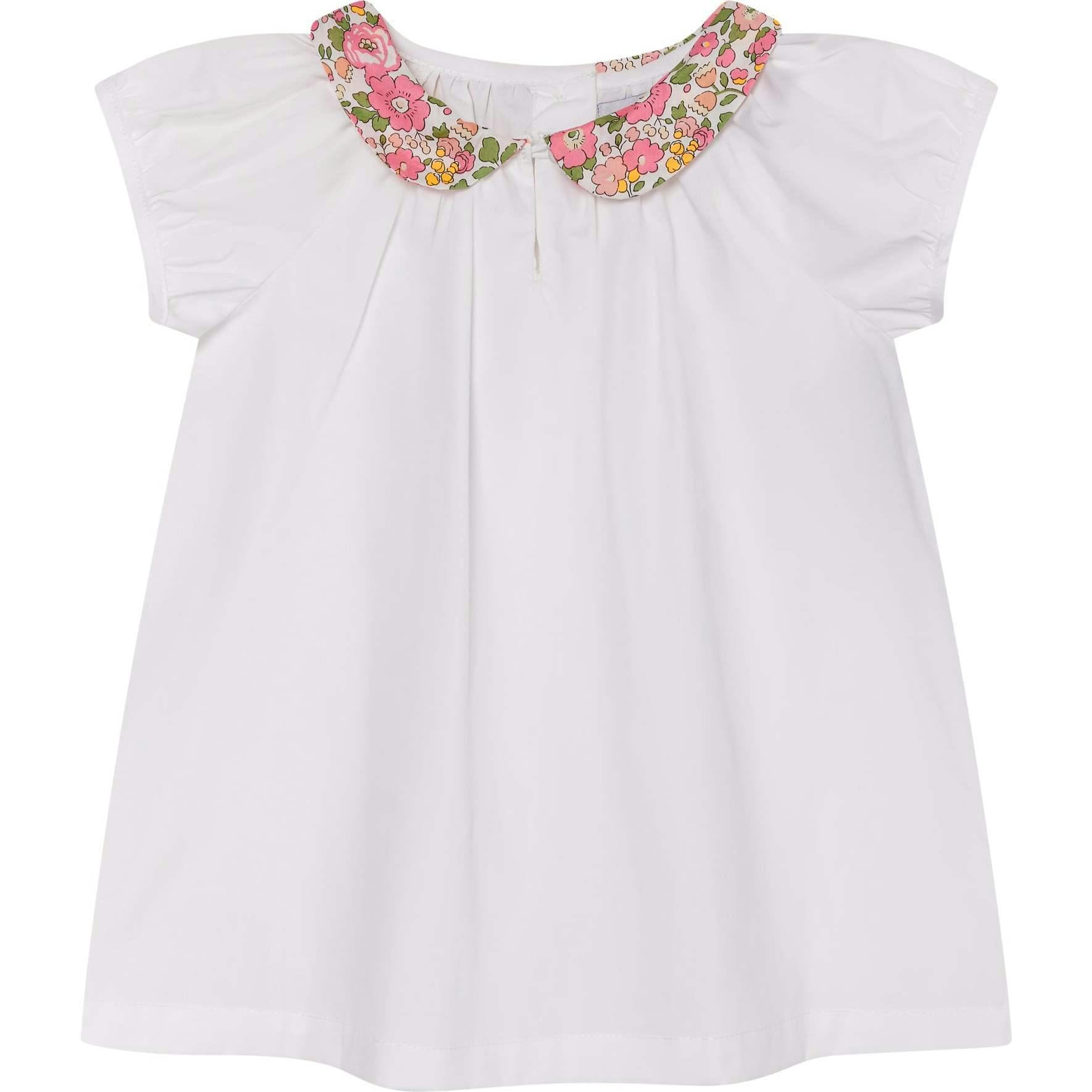 Made With Liberty Fabric Girls blouse Rose
