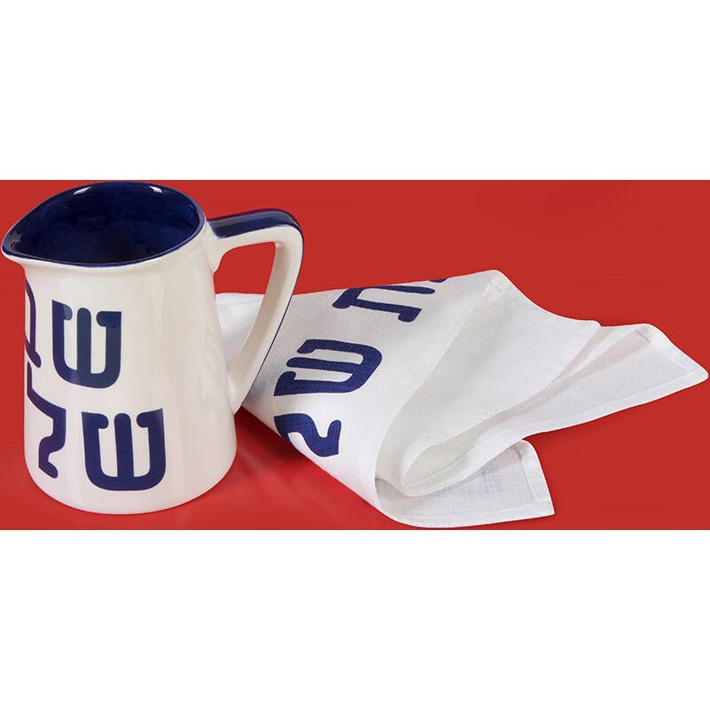 Mensch Jug & Cloth Set