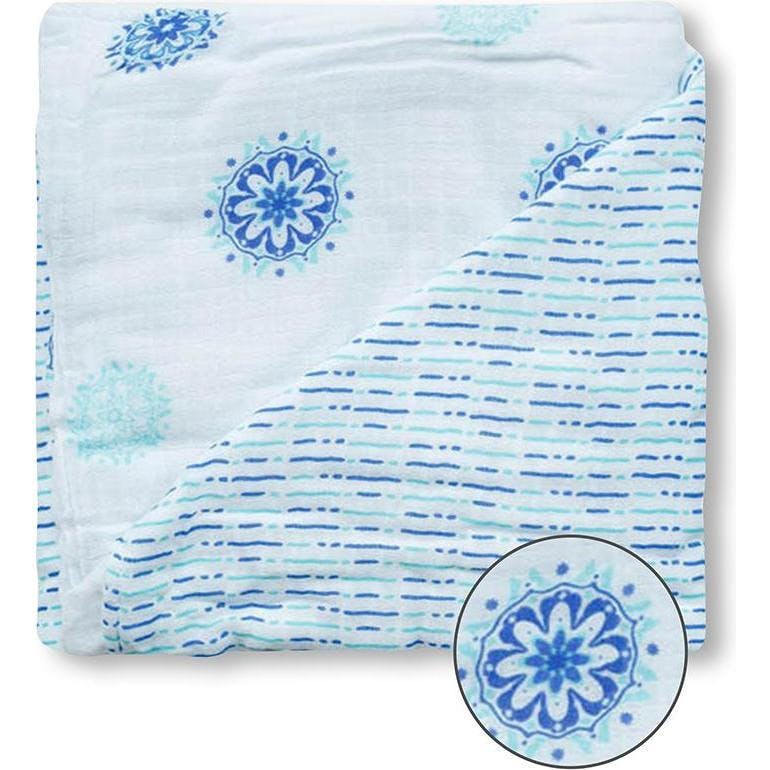 Organic Muslin Four-Layer Reversible Snug Blanket