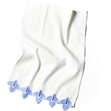 Iris Blue Sprout Trim Medium Hand Towel