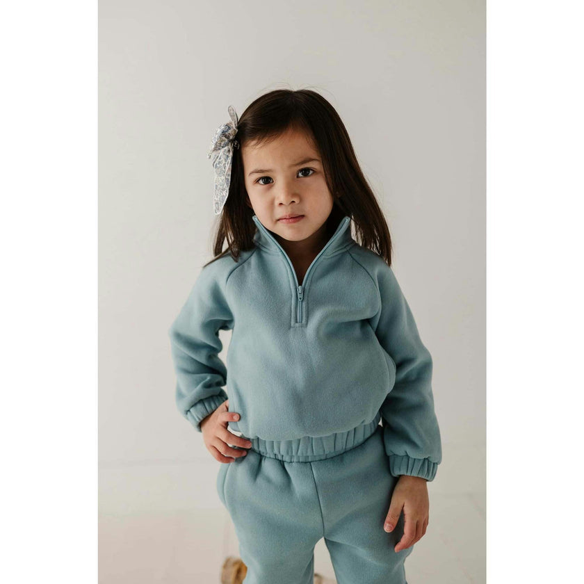Fleece Zip Set Heather Gray