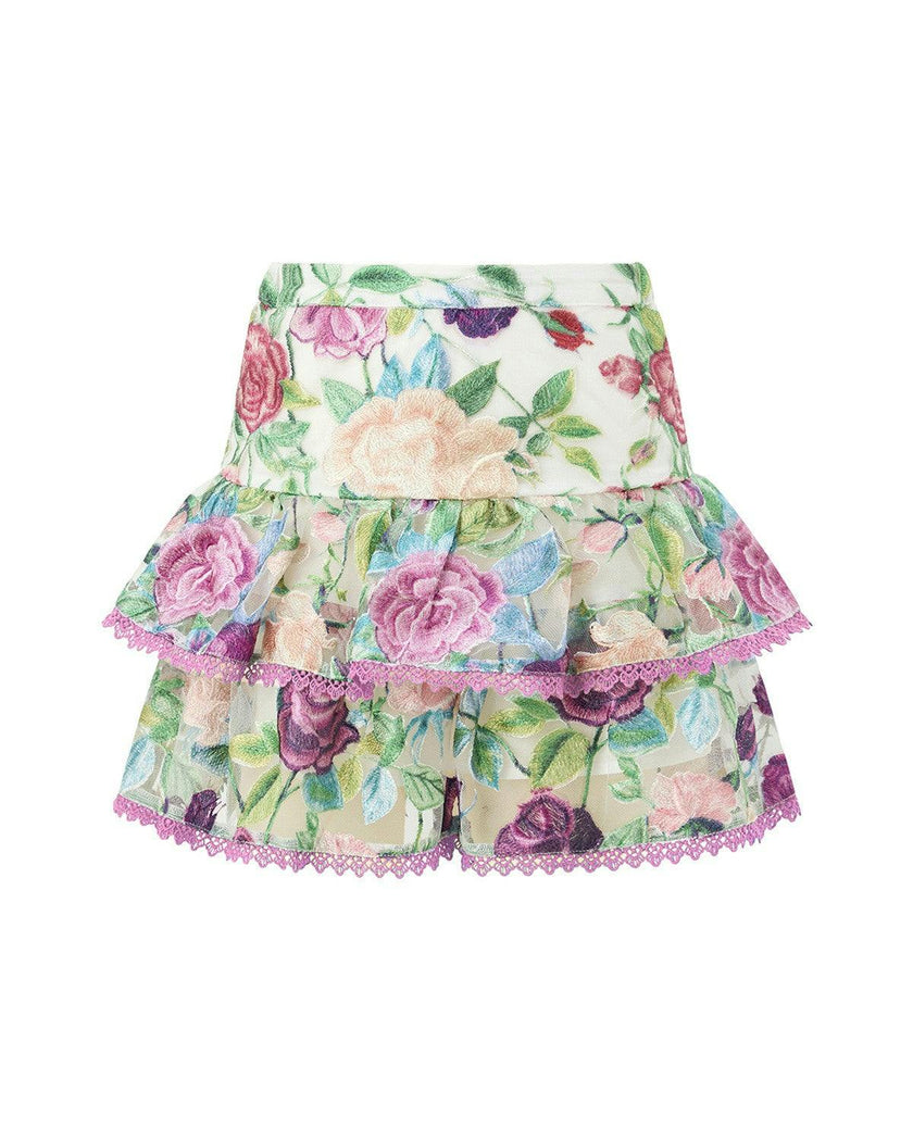 Rachelle Embroidered Mini Skirt