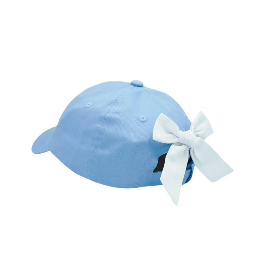 Blue Football Bow Baseball Hat (Baby/Toddler, Youth)