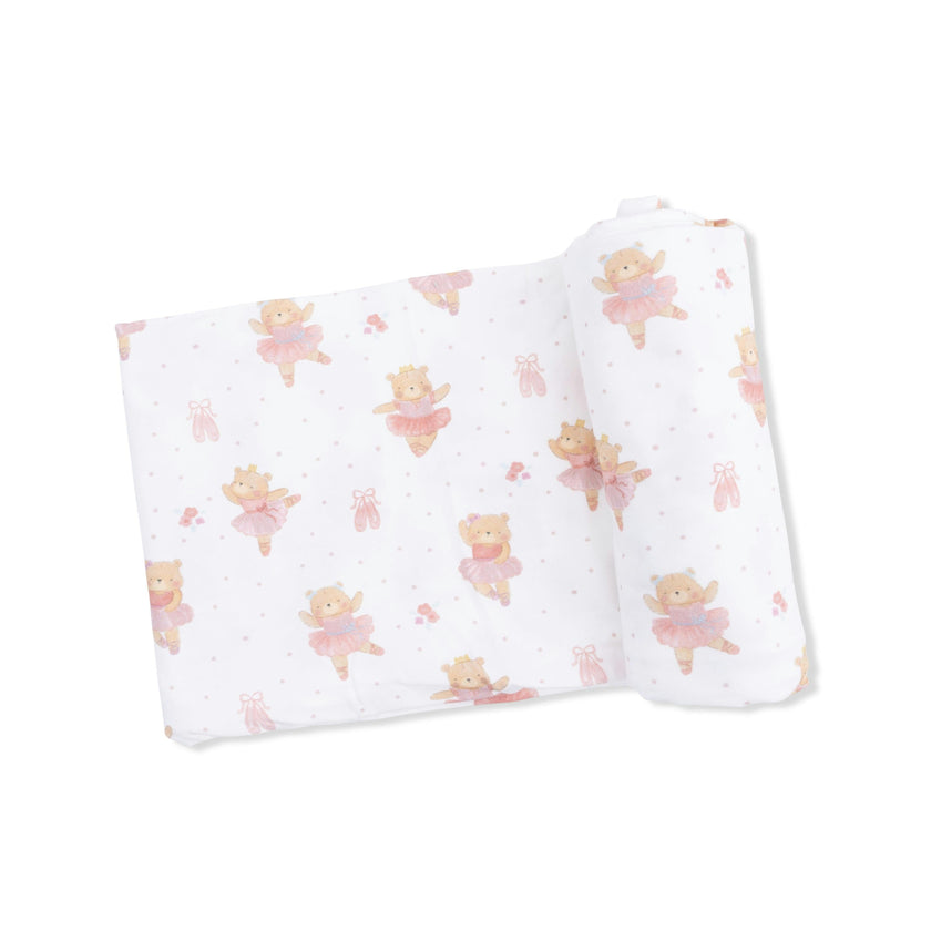 Teddy Bear Ballerina - Swaddle Blanket