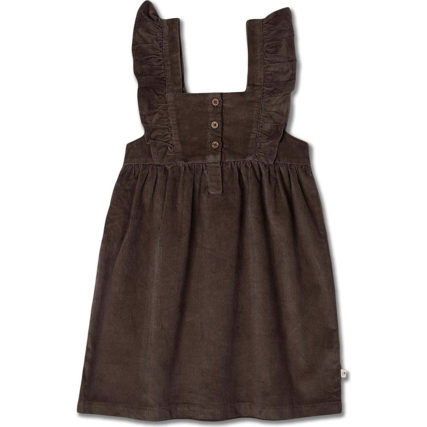 Organic Ruffle Corduroy Dress