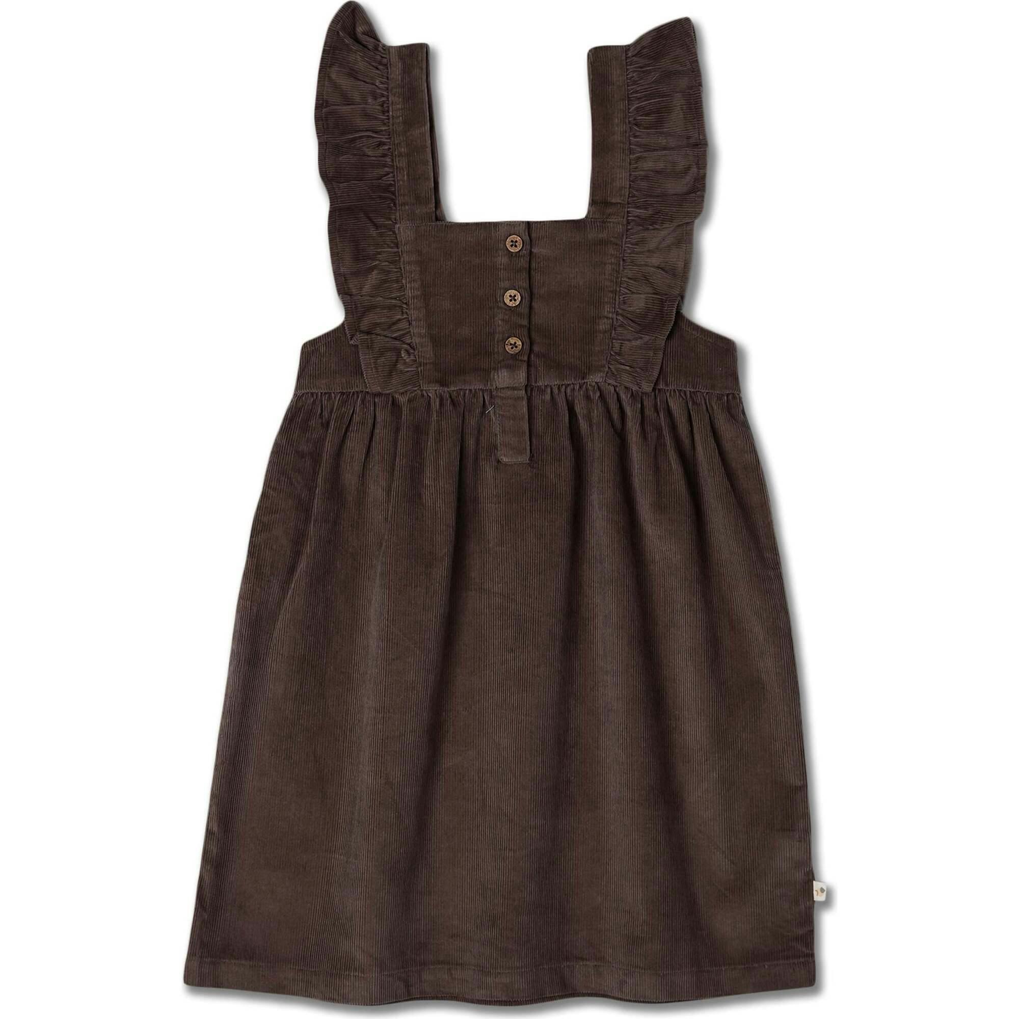Organic Ruffle Corduroy Dress