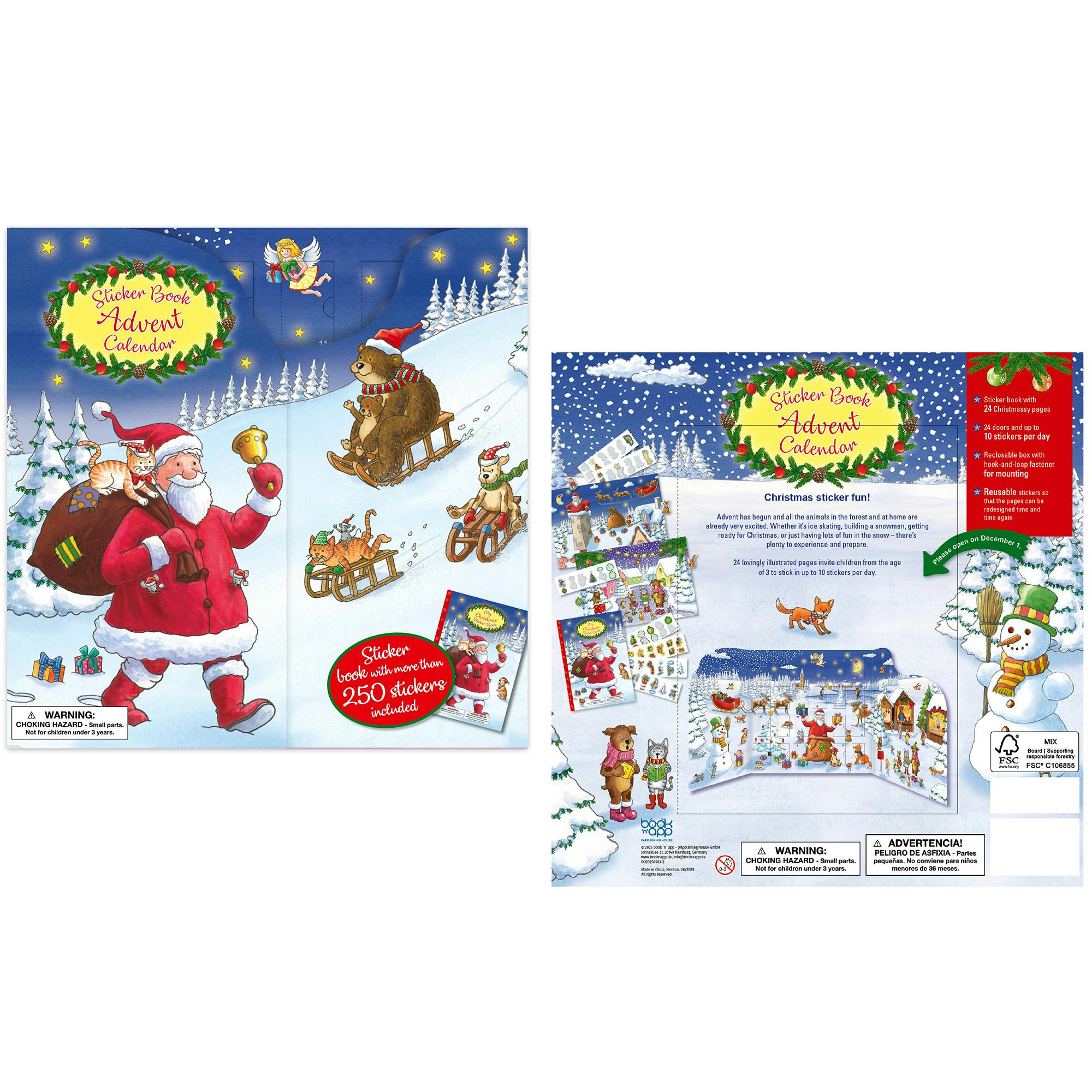 Sticker Book Advent Calendar: Santa