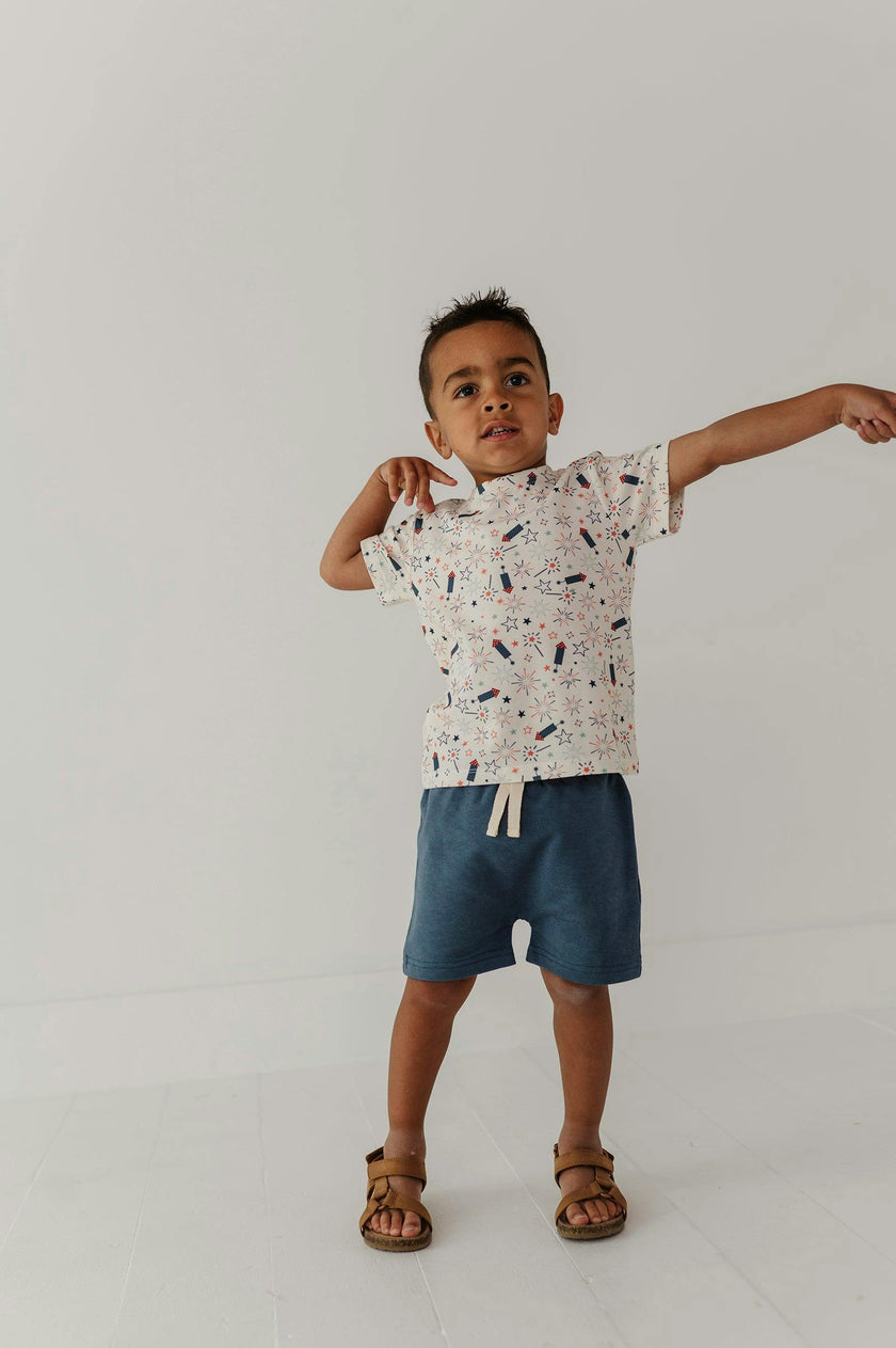 Boy's Short Sleeve Tee in Fireworks