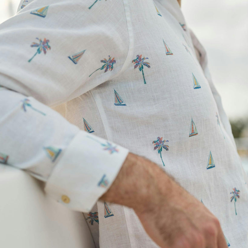 The Yacht Club - Long Sleeve Linen Shirt