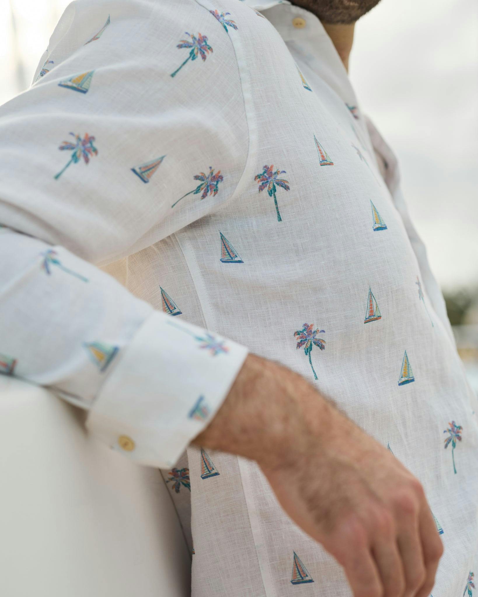 The Yacht Club - Long Sleeve Linen Shirt