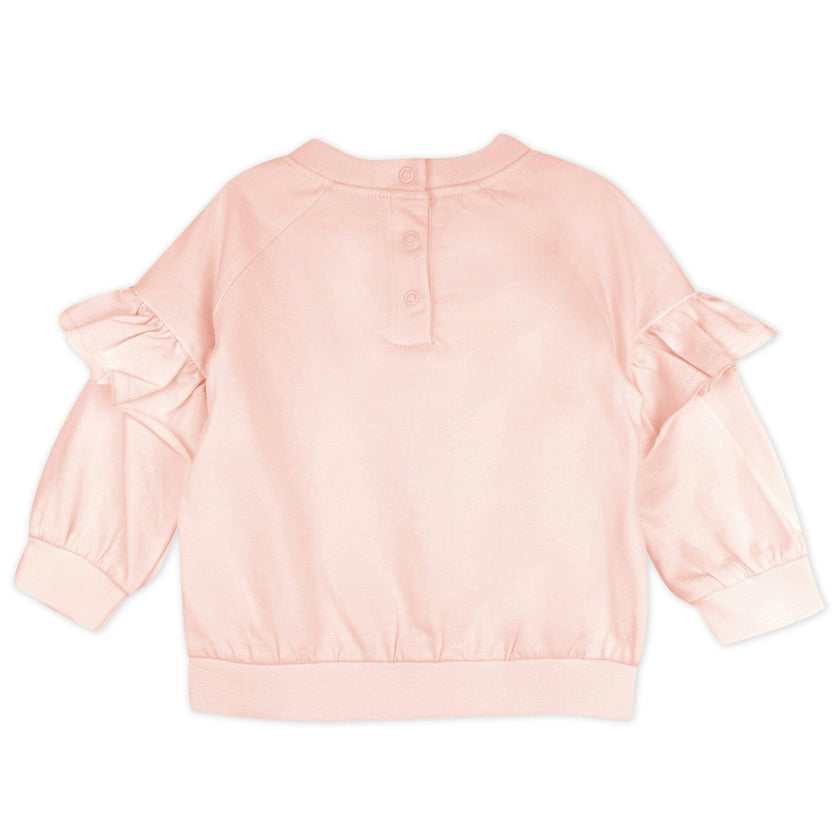 AURORA 4-Piece Crew Neck Ruffle Sweatshirt and Jogger Set