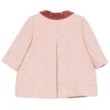 Moka Velvet Collar Baby Pea Coat