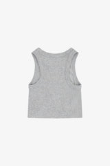 Rayon Rib Shirred Sleeveless Tank