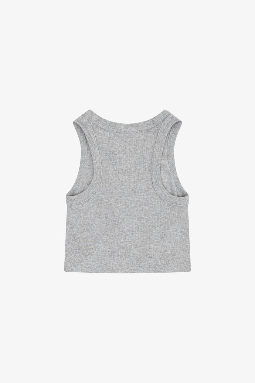 Rayon Rib Shirred Sleeveless Tank