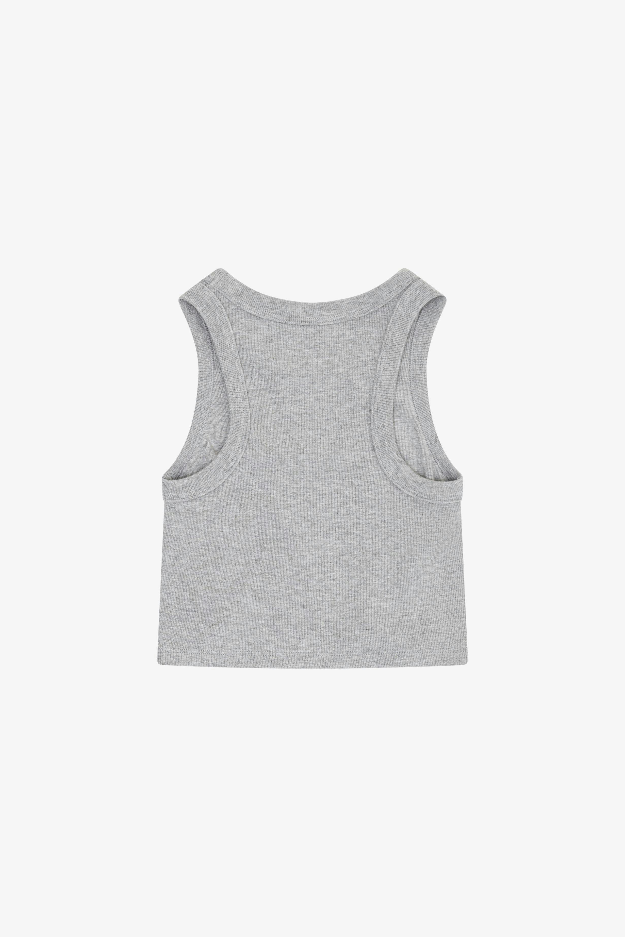 Rayon Rib Shirred Sleeveless Tank