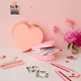 Pink Heart Suitcases
