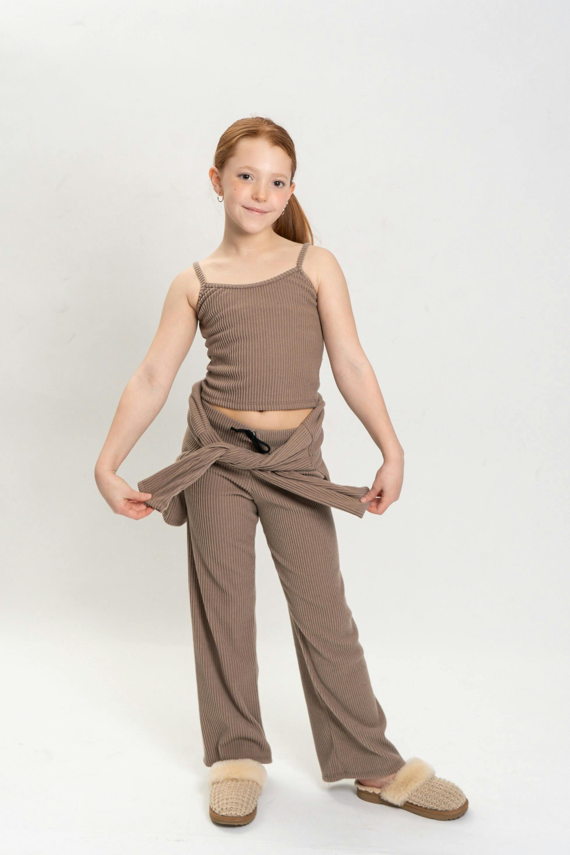Girls Lucy 3 Piece Rib Sweat Set
