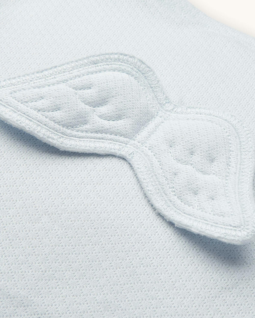 Angel Wing™ Pointelle Sleepsuit - Blue