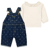 BONTON Puzzle Overalls Set - Denim Hearts