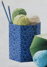 Recycled Cotton Storage/Waste Basket Interlocking Circles Pink Arcadia Home