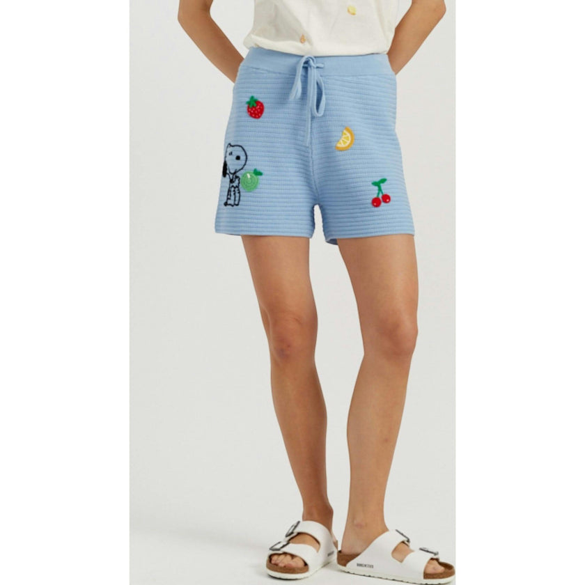 Cotton Snoopy Crochet Shorts