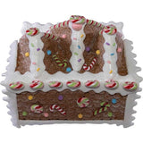 8.46-Inch Battery Operated LED Lighted Gingerbread Lollipop Shop