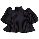 TIA CIBANI Genoveva Pleated Blouse