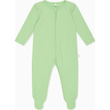 Ribbed Clever Zip Footed Baby Pajamas