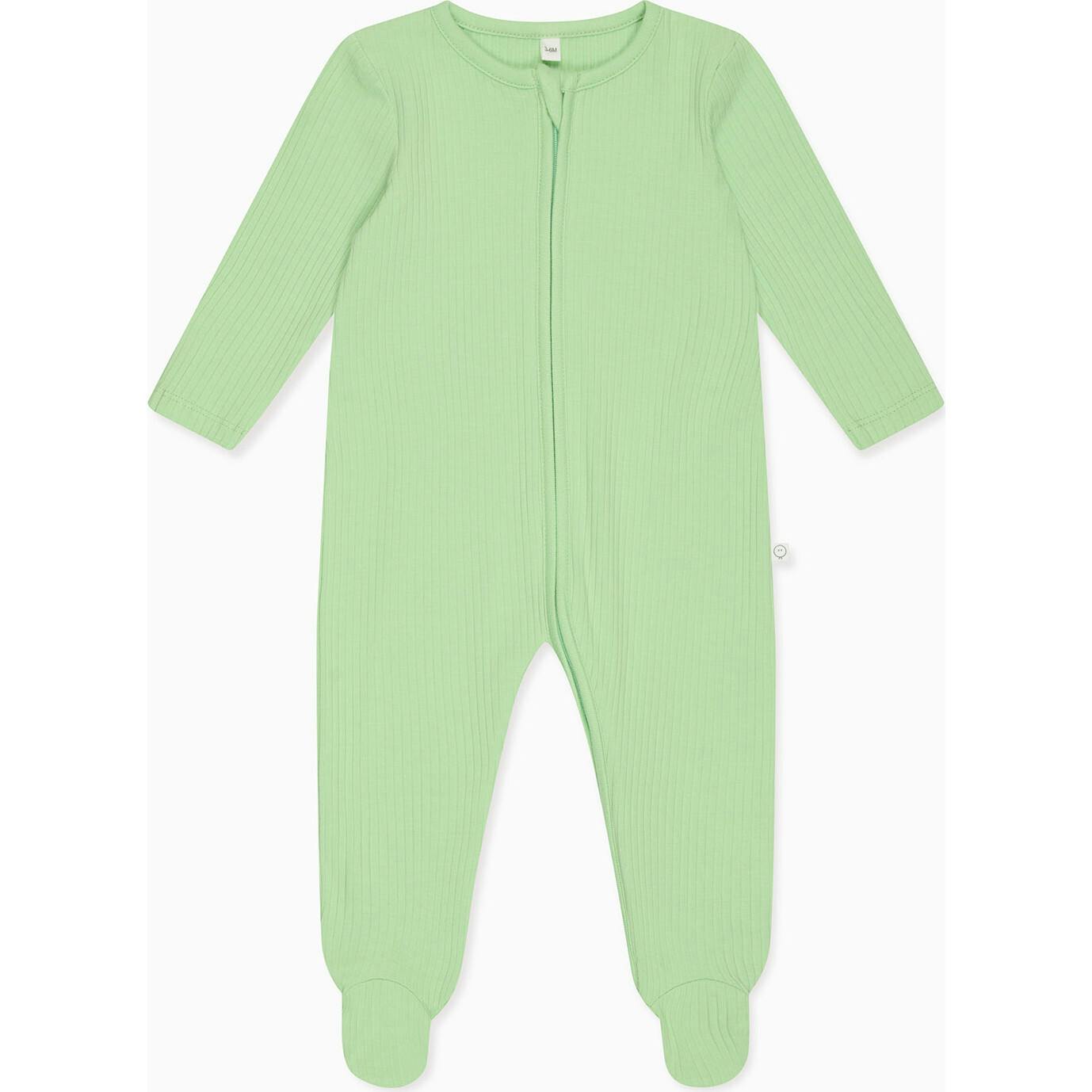 Ribbed Clever Zip Footed Baby Pajamas