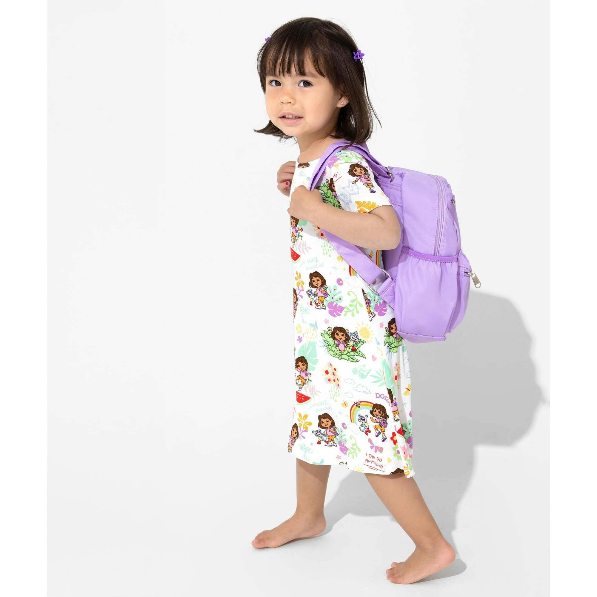 Dora: Tropical Dreams Bamboo Girls' Short Sleeve Dress