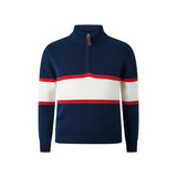 Striped Half Zip Sweater