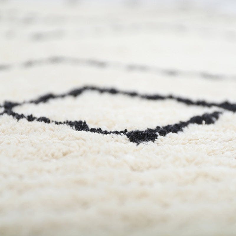 Viktor Braided Tassel Rectangular Rug, Black