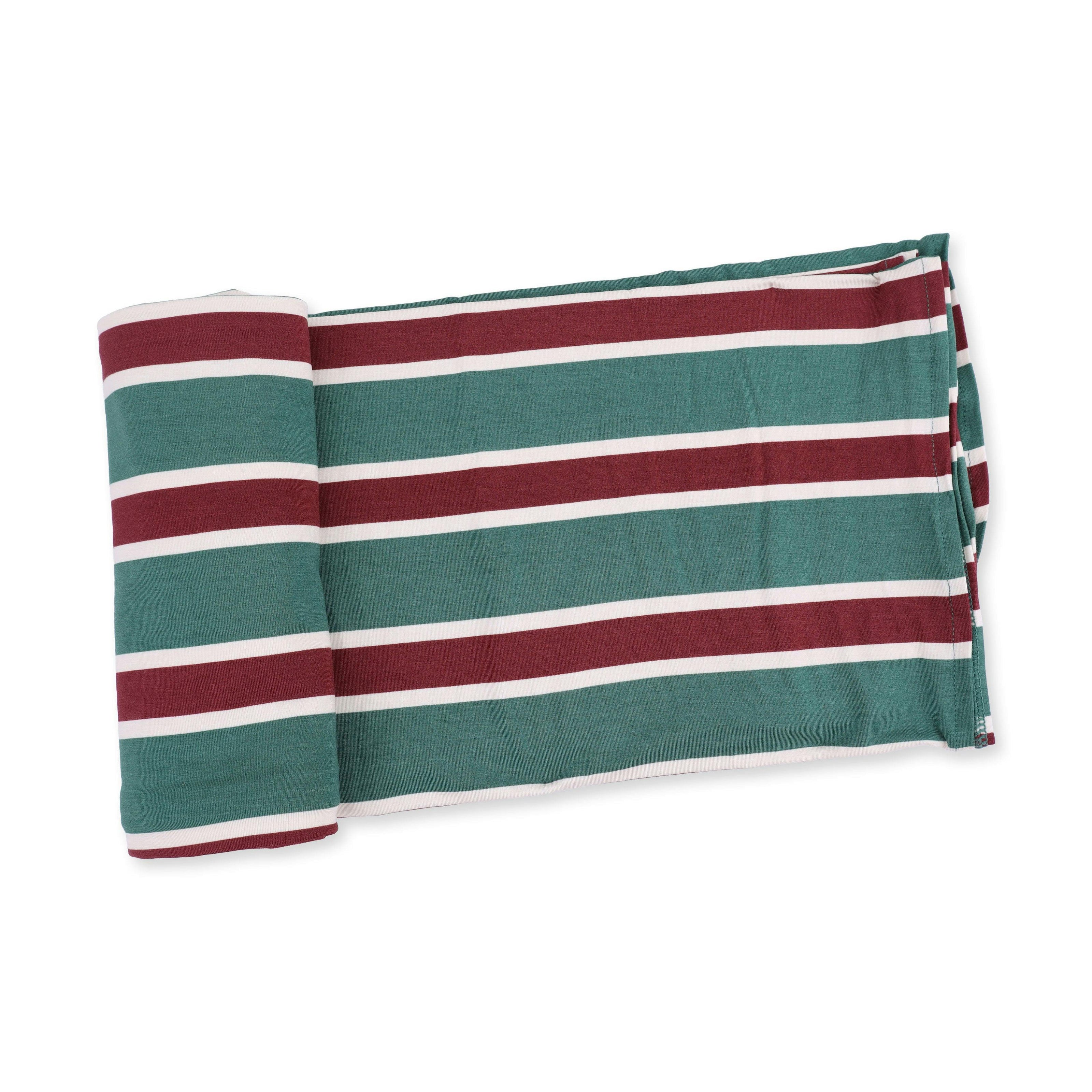 Rugby Stripe Green - Swaddle Blanket