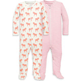 Baby organic zip footie 2-pack gift set