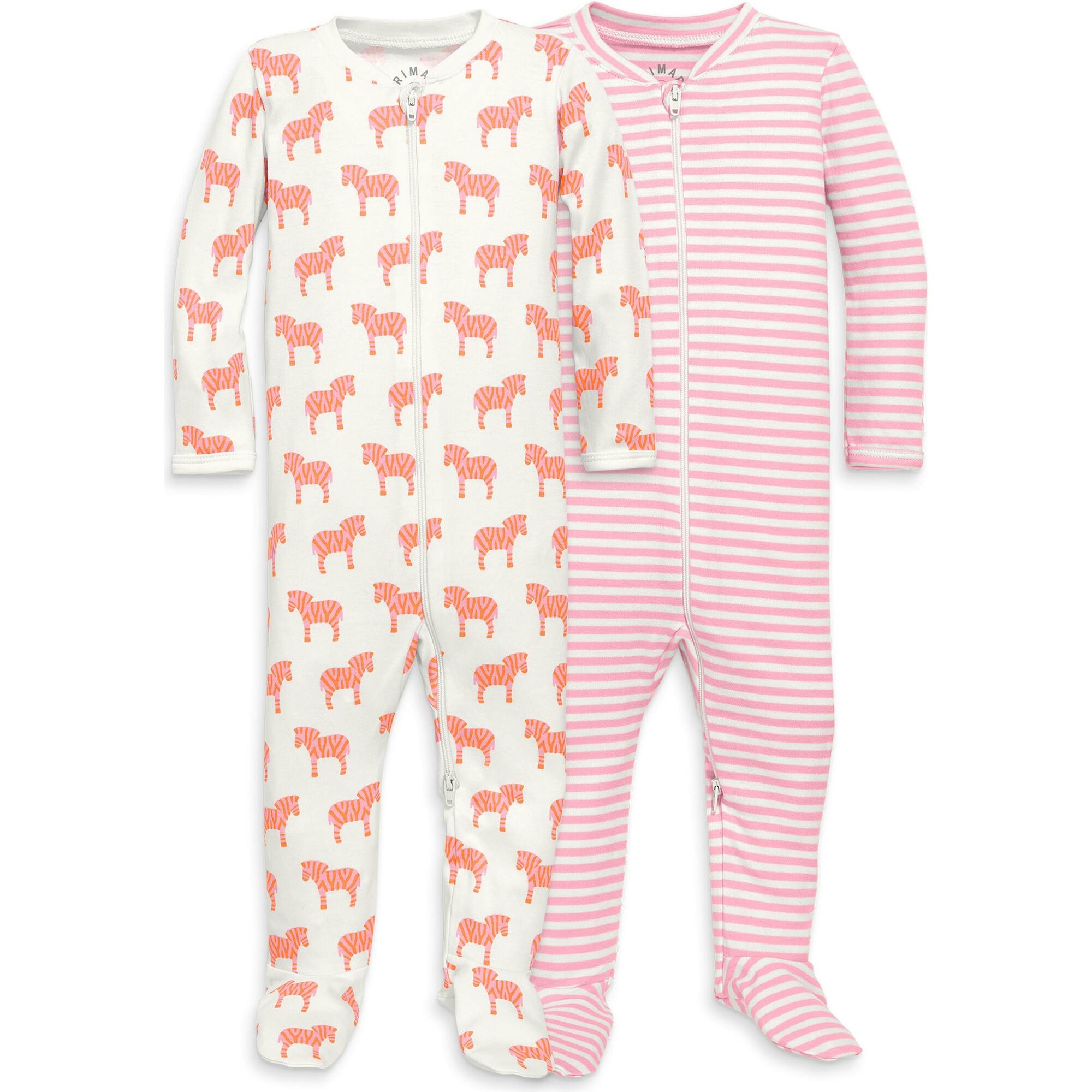 Baby organic zip footie 2-pack gift set