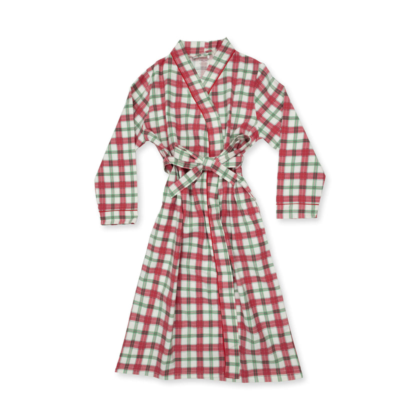 Holiday Plaid - Brushed Twill - Adult Long Robe