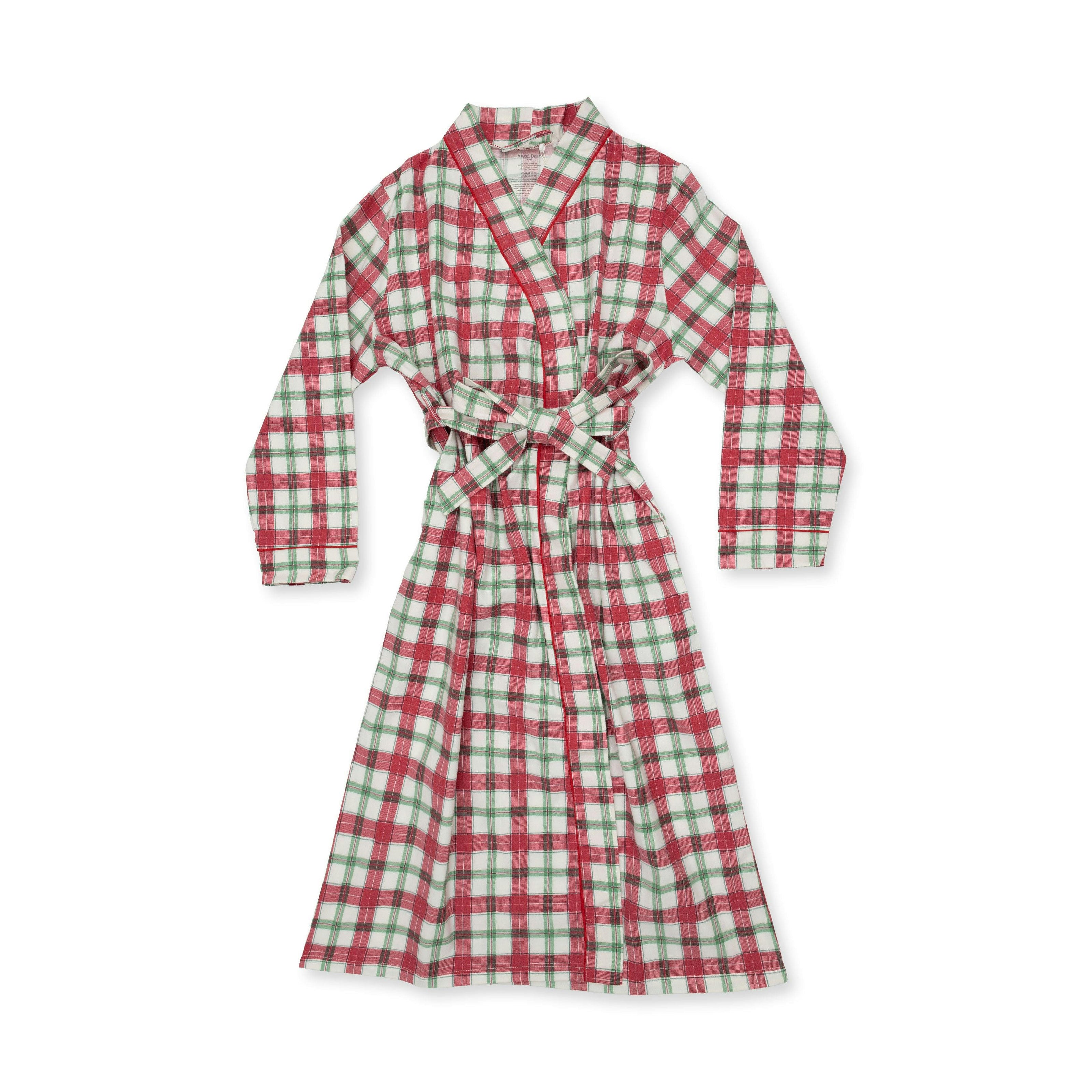 Holiday Plaid - Brushed Twill - Adult Long Robe