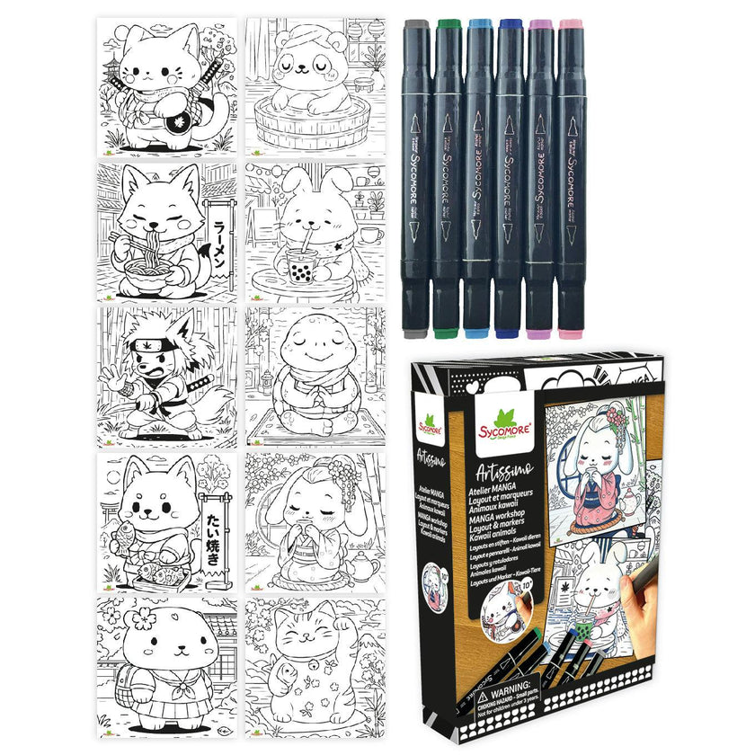Artissimo - Layout And Markers Kawaii Animals - 10y+