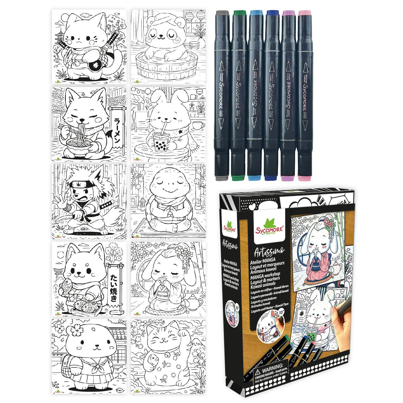 Artissimo - Layout And Markers Kawaii Animals - 10y+