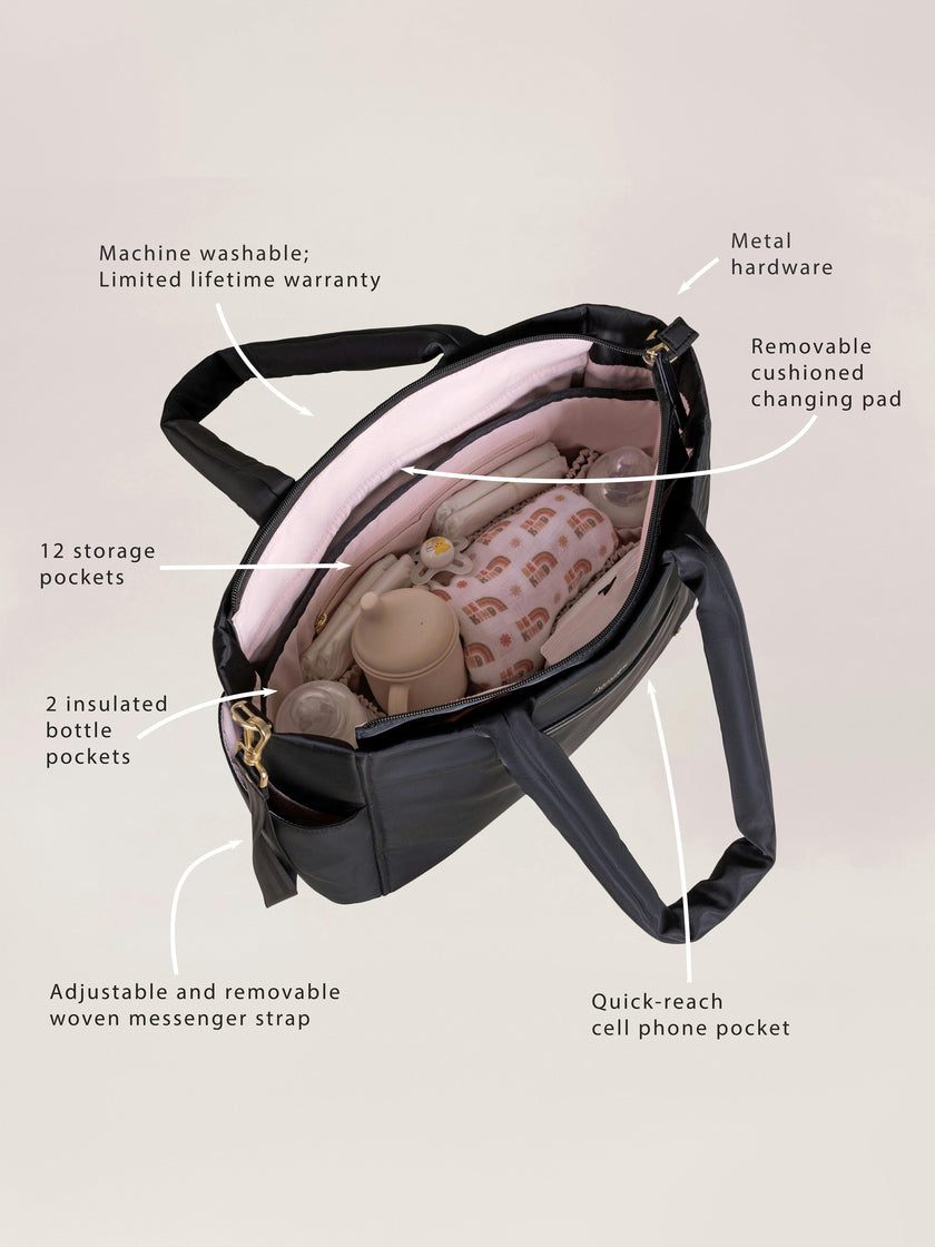Utility-Strap Diaper Tote Bag