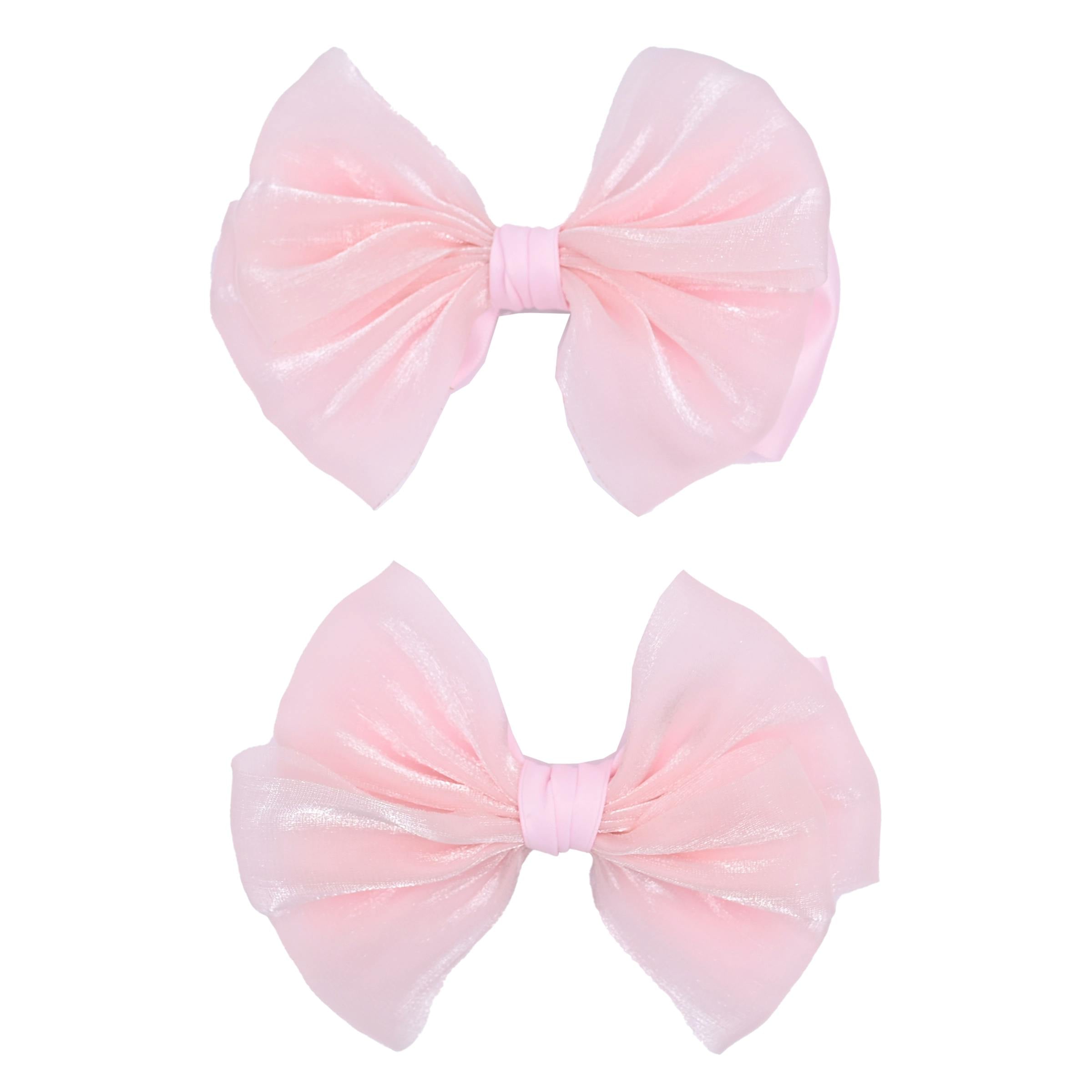 Multicolor Satin Bow Hairclip Set