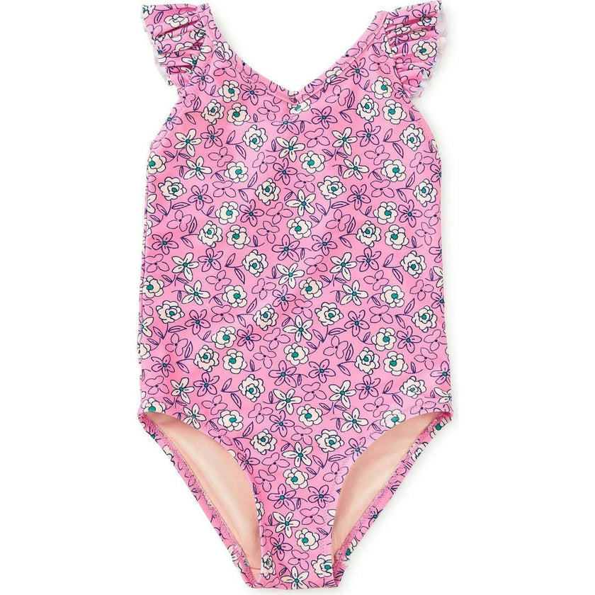 Ruffle One-Piece Swimsuit, Multi