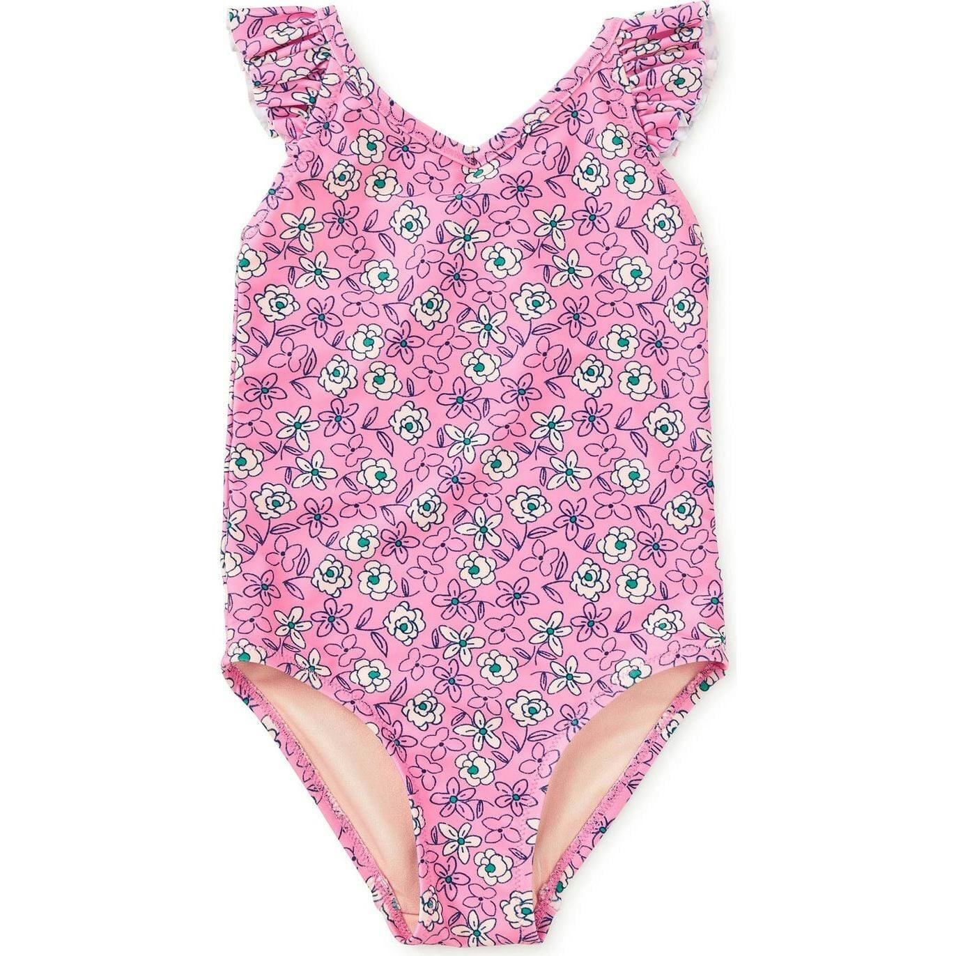 Ruffle One-Piece Swimsuit, Multi
